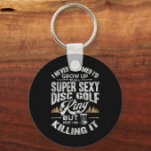 Grappig Disc Golf Shirt Heren Vaderdag Disc G Sleutelhanger (Voorkant)
