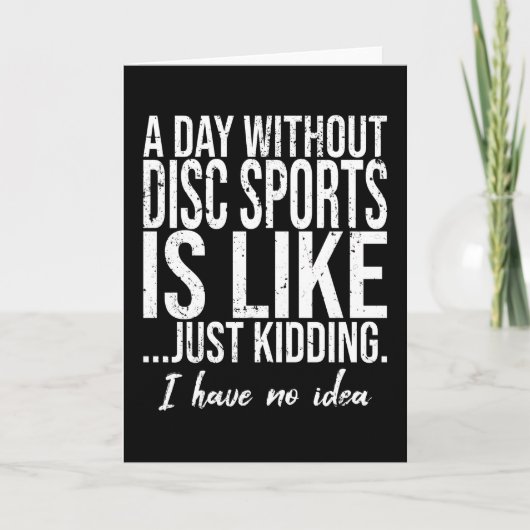 Grappig disc sports cadeau kaart (Voorkant)