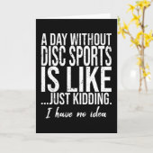 Grappig disc sports cadeau kaart (Gele Bloem)
