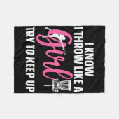 Grappig discgolf ontwerp voor meisje vrouwen disc fleece deken (Voorkant (Horizontaal))