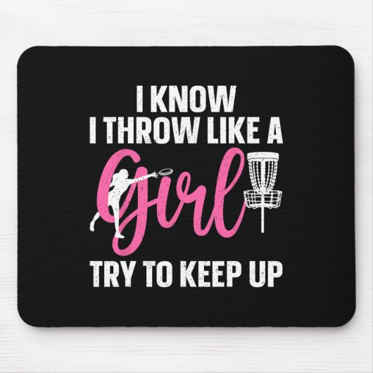 Grappig discgolf ontwerp voor meisje vrouwen disc muismat (Voorkant)
