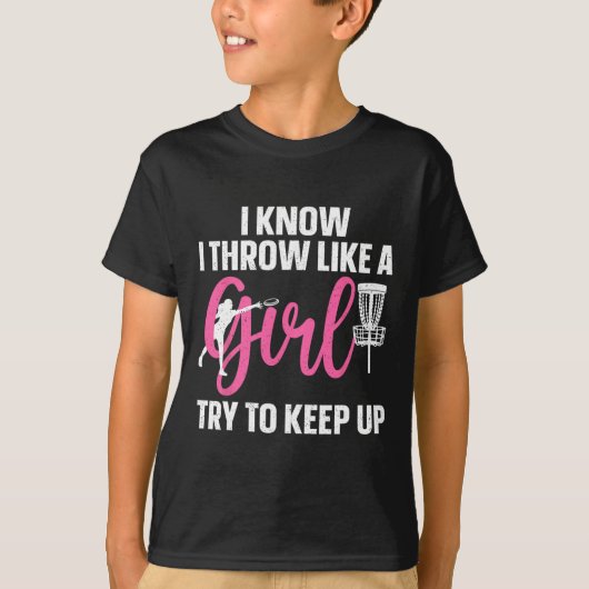 Grappig discgolf ontwerp voor meisje vrouwen disc t-shirt (Voorkant)