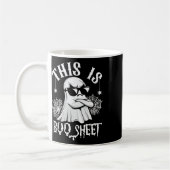 Grappig Dit is Boo Sheet Ghost Lazy Halloween Mann Koffiemok (Links)