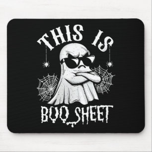 Grappig Dit is Boo Sheet Ghost Lazy Halloween Mann Muismat