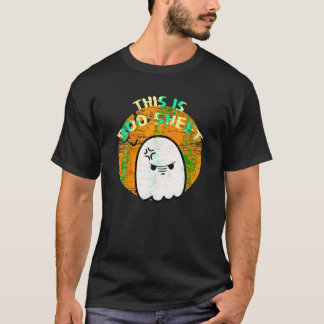 Grappig dit is Boot Sheet Ghost Retro Ghost Hallow T-shirt