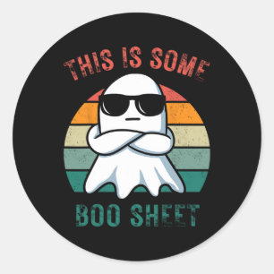 Grappig Dit is een aantal Boo Sheet Ghost Hallowee Ronde Sticker