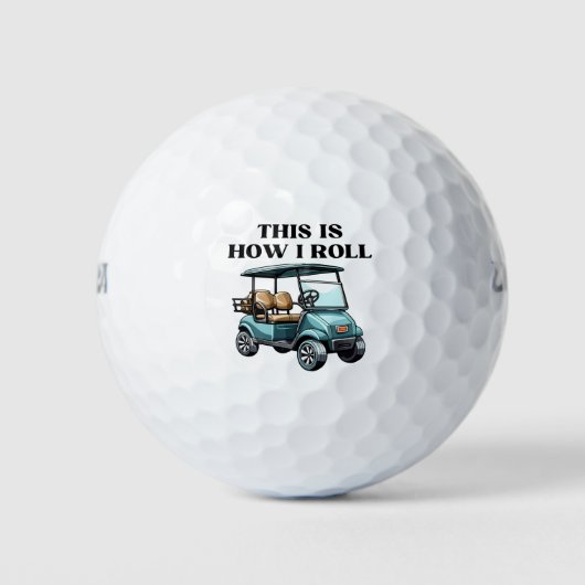 Grappig Dit Is Hoe Ik Rijd Golfkar Golfballen (Voorkant)