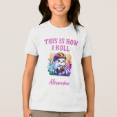 Grappig Dit is hoe ik rol gepersonaliseerde fietse Tri-Blend Shirt (Voorkant)