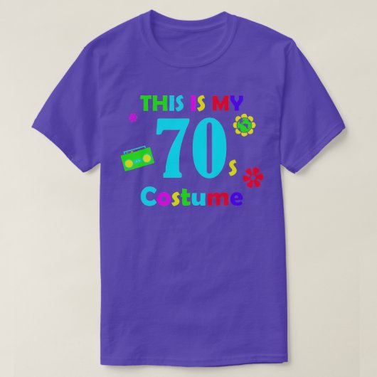 Grappig, dit is mijn 70e Costume 70's Party Sevent T-shirt (Design voorkant)