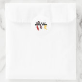 Grappig, dit is mijn eten ronde sticker (Tas)