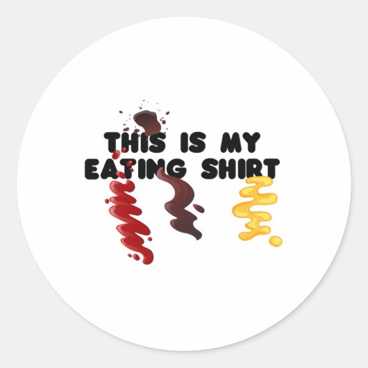 Grappig, dit is mijn eten ronde sticker (Voorkant)
