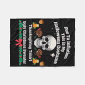 Grappig Dit Is Mijn Halloween Thanksgiving Christm Fleece Deken (Voorkant (Horizontaal))