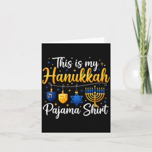 Grappig Dit Is Mijn Hanukkah Pajamakah Pyjama Chan Kaart