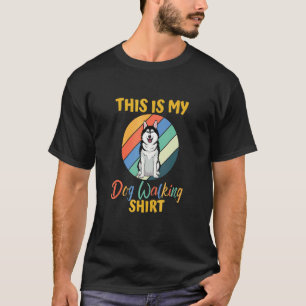 Grappig Dit Is Mijn Hond Wandelend Syberian Hus T-shirt