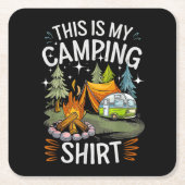 Grappig Dit Is Mijn Kampeer Voor Camper Kartonnen Onderzetters (Voorkant)
