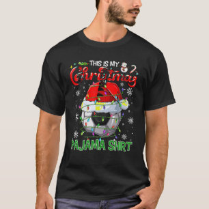 Grappig dit is mijn kerst pyjama Santa Hat Voetbal T-shirt