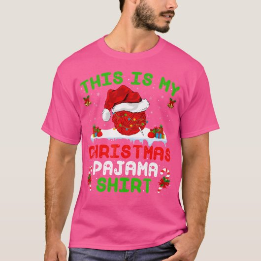 Grappig Dit is mijn Kerstmis Breien Kerstmis T-shirt (Voorkant)