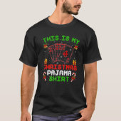 Grappig, dit is mijn kerstpajama poker kerst. t-shirt (Voorkant)
