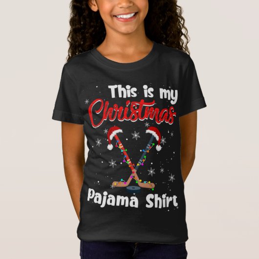 Grappig, dit is mijn kerstsleutel Pajama Xmas Ligh T-shirt (Voorkant)