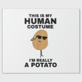 Grappig, dit is mijn menselijke kostuum.. ik ben e cadeaupapier (Vlak)