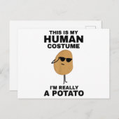 Grappig, dit is mijn menselijke kostuum.. ik ben e feestdagenkaart (Voorkant / Achterkant)