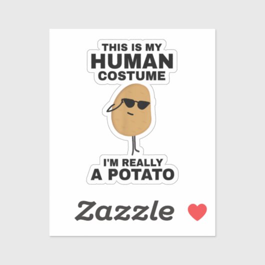 Grappig, dit is mijn menselijke kostuum.. ik ben e sticker (Vel)