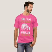 Grappig dit is mijn menselijke kostuum ik ben echt t-shirt (Voorkant volledig)