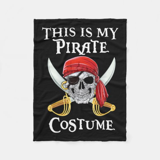 Grappig, dit is mijn piraat kostume Halloween kost Fleece Deken (Voorkant)