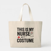 Grappig Dit Is Mijn Verpleegster Halloween Kostuum Grote Tote Bag (Achterkant)