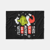 Grappig dit is zo vrolijk als het Kerstmis wordt,  Fleece Deken (Voorkant (Horizontaal))