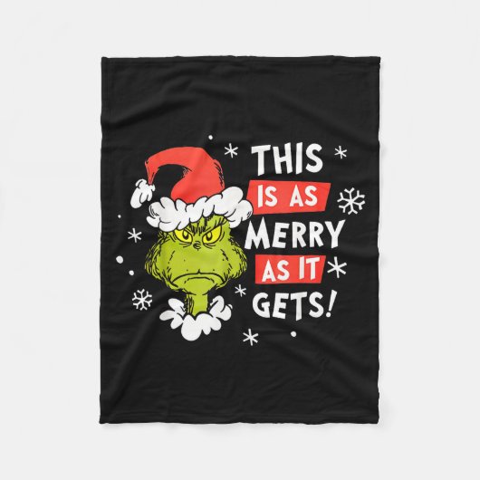 Grappig dit is zo vrolijk als het Kerstmis wordt,  Fleece Deken (Voorkant)