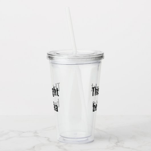 Grappig, dit kan wodka helder deksel stro zijn acryl drinkbeker (Links)