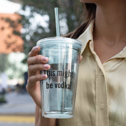 Grappig, dit kan wodka helder deksel stro zijn acryl drinkbeker