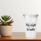 Grappig Dit Kan Ziin Vodka Helder Deksel Rietje Acryl Drinkbeker