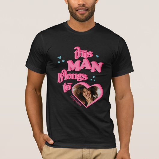 Grappig Dit Man behoort tot GF Heart Photo T-Shirt (Voorkant)