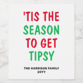 Grappig dit seizoen | Etiket kerstwijn (Enkel label)