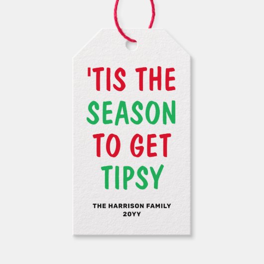 Grappig dit seizoen | Kerstmis Cadeaulabel (Voorkant)