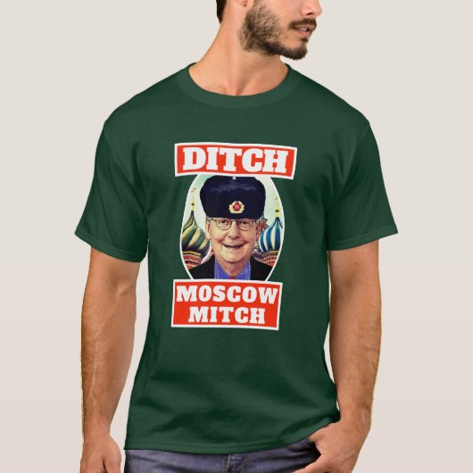 Grappig "Ditch Moscow Mitch" McConnell T-shirt (Voorkant)