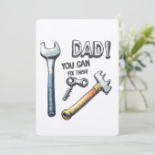 Grappig DIY-geïnspireerd Vaderdag ontwerp met gere Kaart (Staand voorkant)