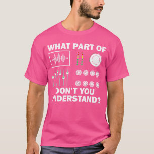 Grappig DJ-ontwerp voor mannen vrouwen geluidstech T-shirt