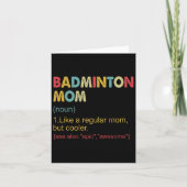 Grappig Dminton Mom Definition Dminton Mom voor vr Kaart (Voorkant)