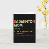Grappig Dminton Mom Definition Dminton Mom voor vr Kaart (Gele Bloem)