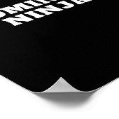 Grappig Dminton Ninja Quote Dminton Design Poster (Hoek)