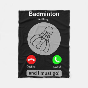 Grappig Dminton Shirt Dminton Bellen Quote Dminton Fleece Deken