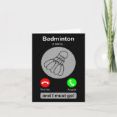 Grappig Dminton Shirt Dminton Bellen Quote Dminton Kaart (Voorkant)