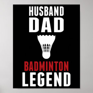 Grappig Dminton Sports Man Dad Dminton Lover Poster