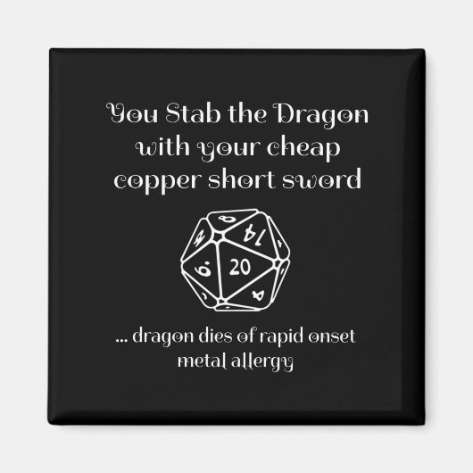 Grappig Dnd-cadeau voor Role Playing Games Rpg Magneet (Voorkant)