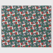 Grappig Dobermann Kerstpatroon Cadeaupapier (Vlak)