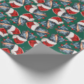 Grappig Dobermann Kerstpatroon Cadeaupapier (Hoek)