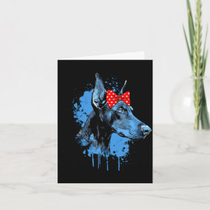 Grappig dobermann-ontwerp voor hondenliefhebbers m kaart